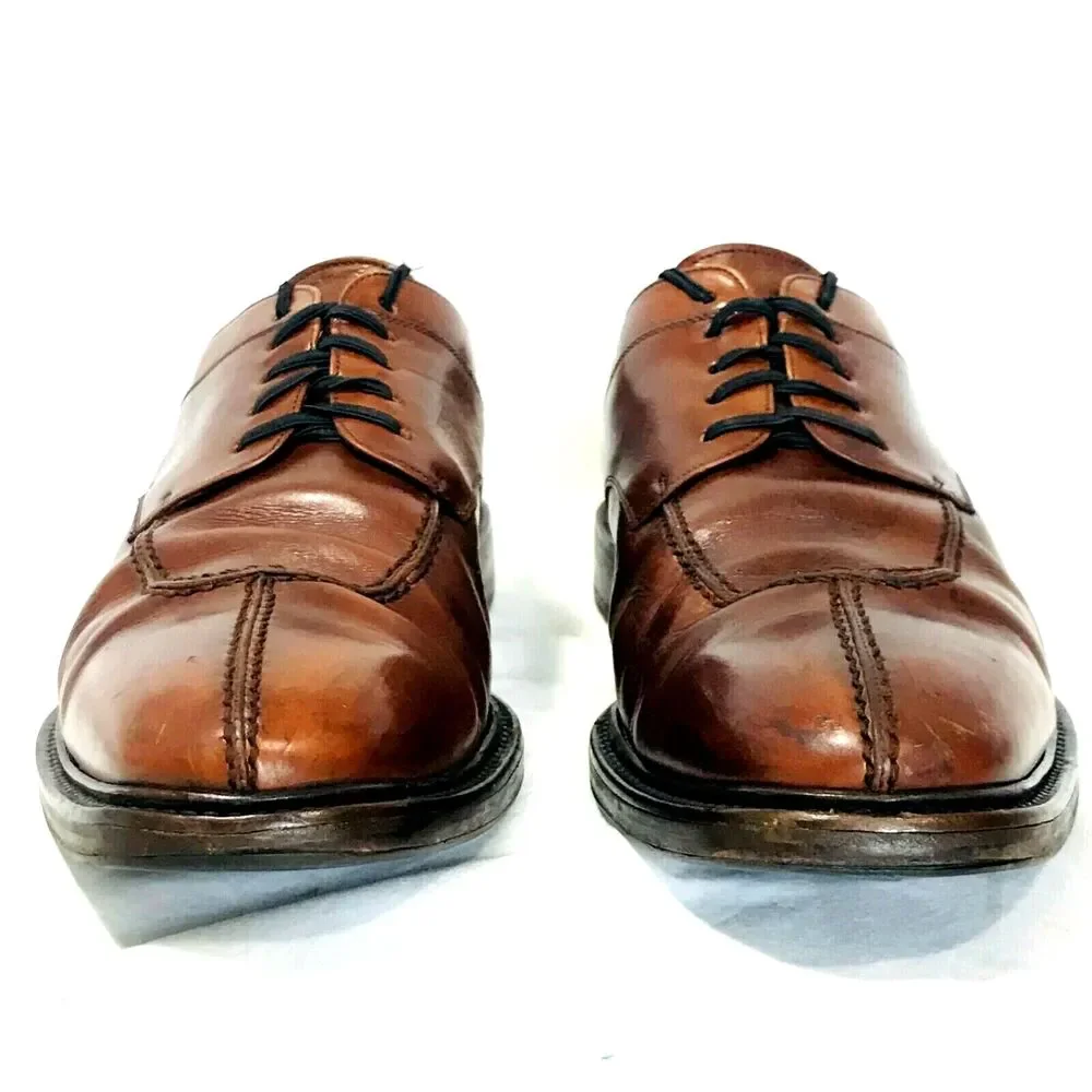 Avventura Shoes Split Toe Leather Oxford Handmade Spain 9.5 Brown Lace Academia